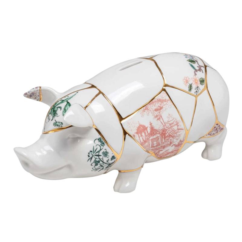 Piggy Bank Kintsugi Edition Sparschwein von Seletti