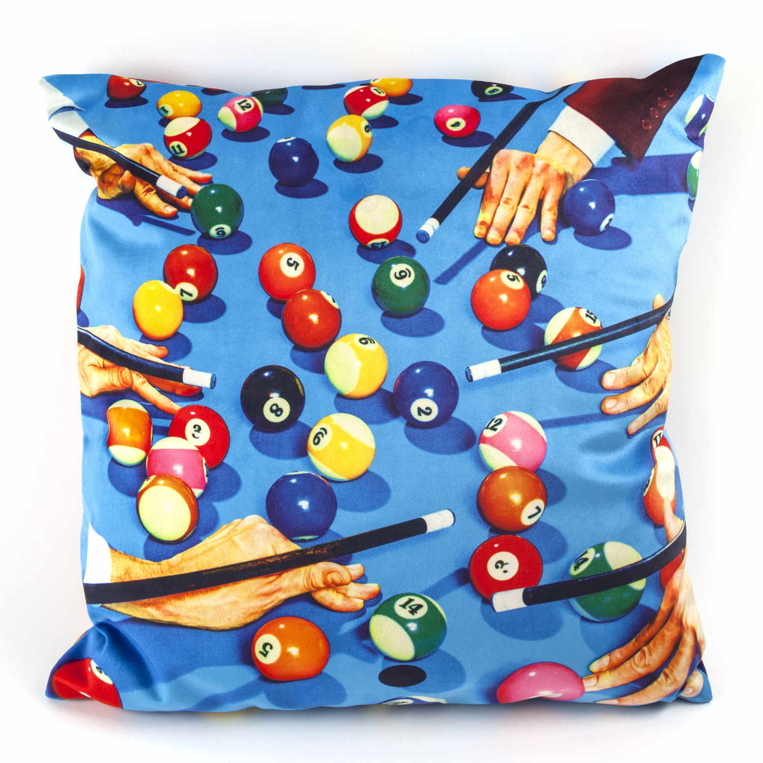 Pillow - Toiletpaper Dekokissen , Motiv billiards von Seletti