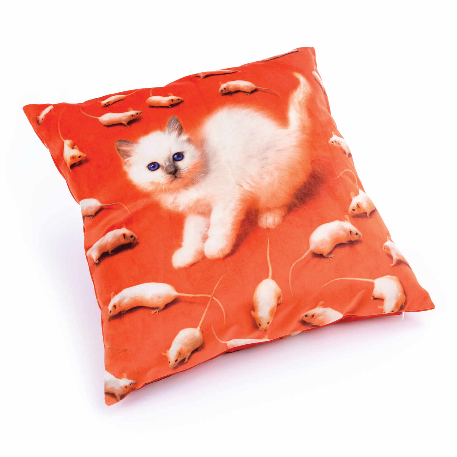 Pillow - Toiletpaper Dekokissen , Motiv katze von Seletti