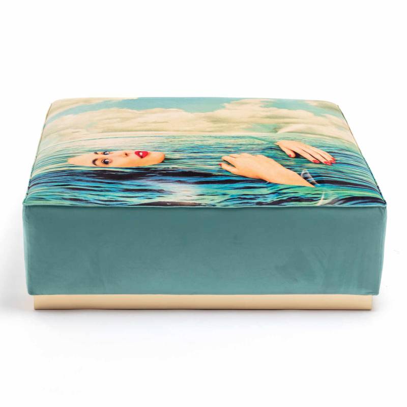 Pouf Toiletpaper Hocker, Motiv sea girl von Seletti