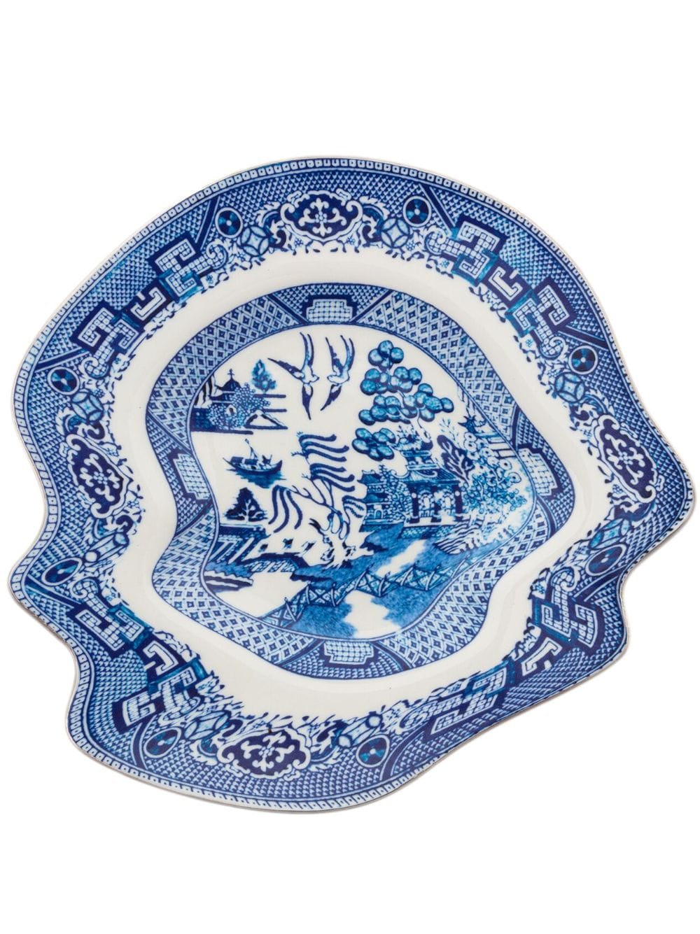 Seletti Dessert Glitchy Willow plate - Blue von Seletti