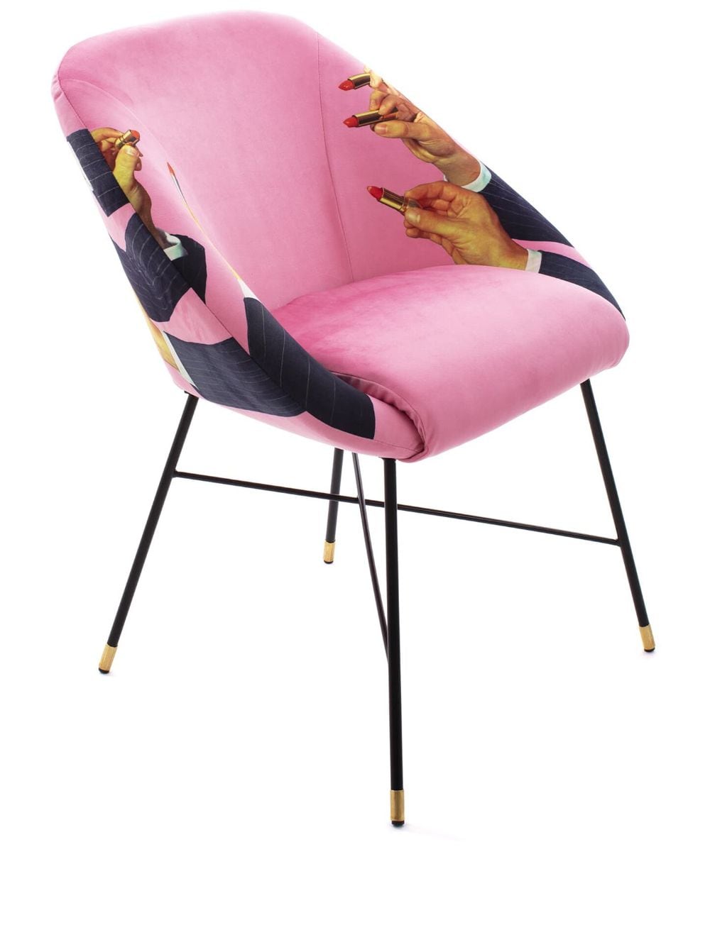 Seletti Lipstick-print padded chair - Pink von Seletti