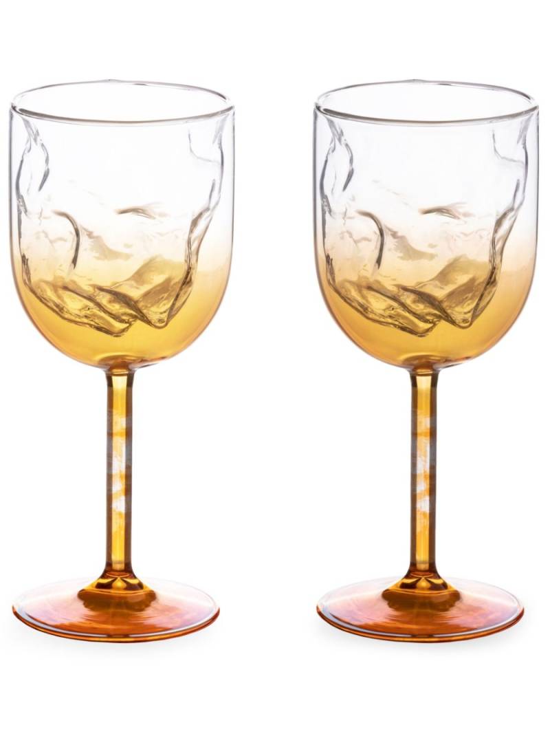 Seletti Meteorite set-of-two wine glasses - Gold von Seletti