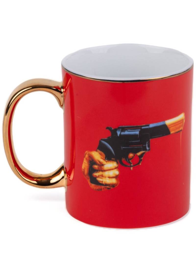 Seletti x Toiletpaper Revolver porcelain mug - Red von Seletti