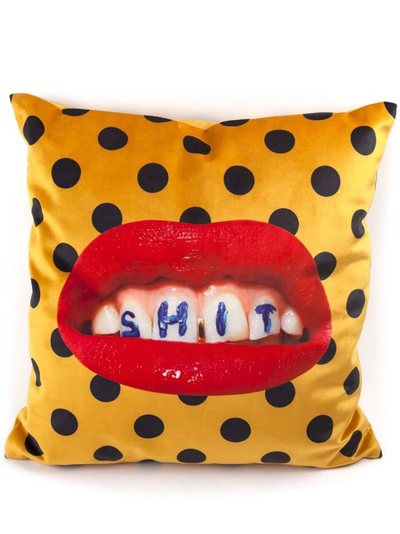 Seletti Shit cushion (50cm x 50cm) - Yellow von Seletti