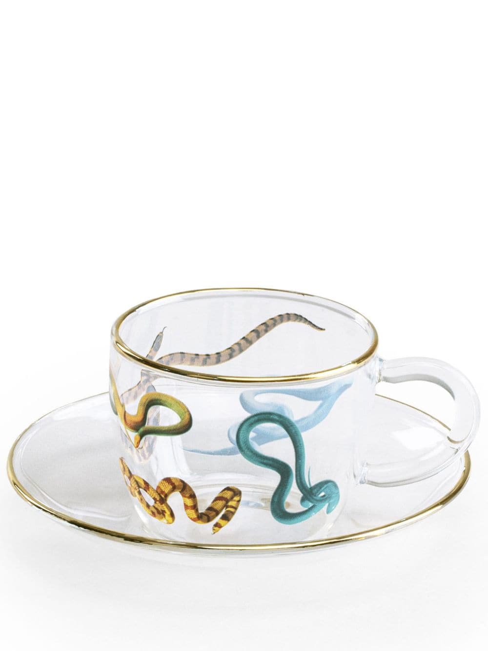 Seletti Snake-print coffee cups (set of two) - White von Seletti