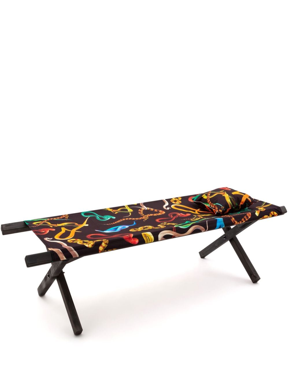 Seletti Snakes-print poolbed - Black von Seletti