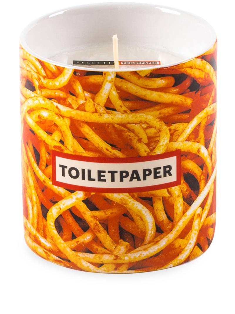 Seletti Spaghetti porcelain candle - Yellow von Seletti