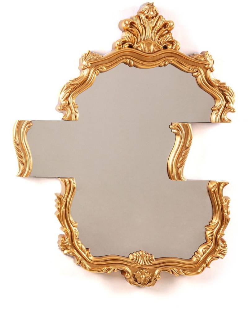 Seletti Tetris frame mirror - Gold von Seletti