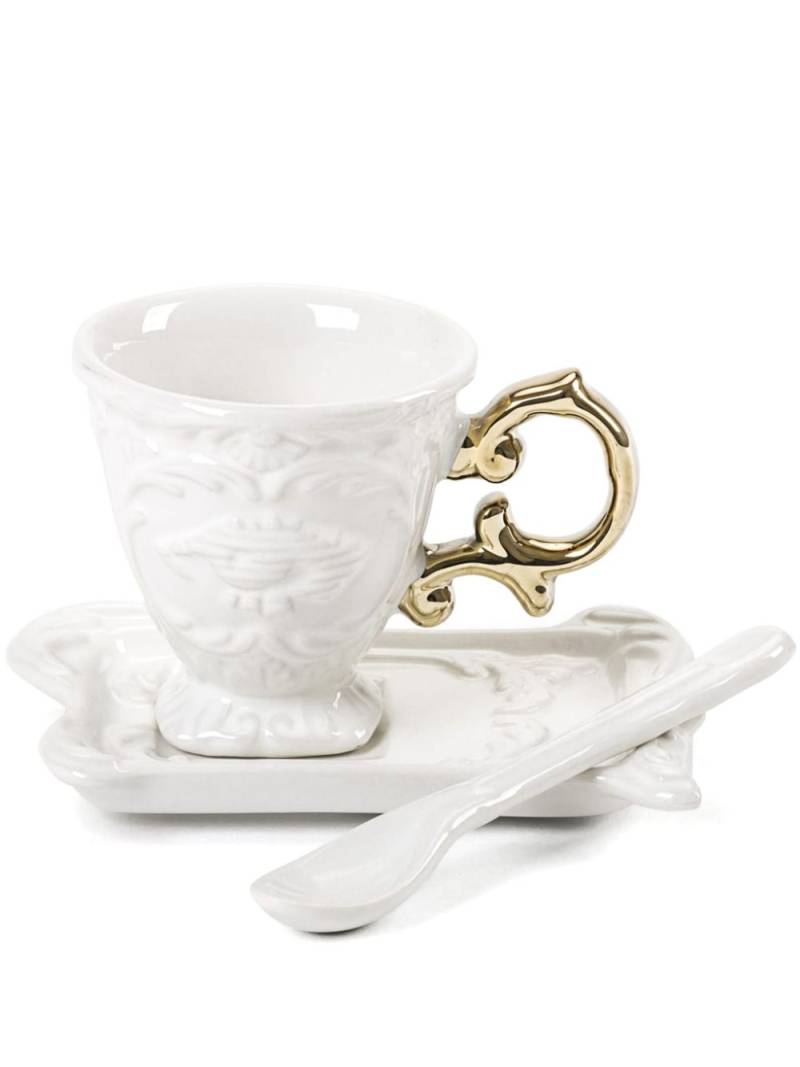 Seletti Wares embossed-baroque coffee cups (set of two) - White von Seletti