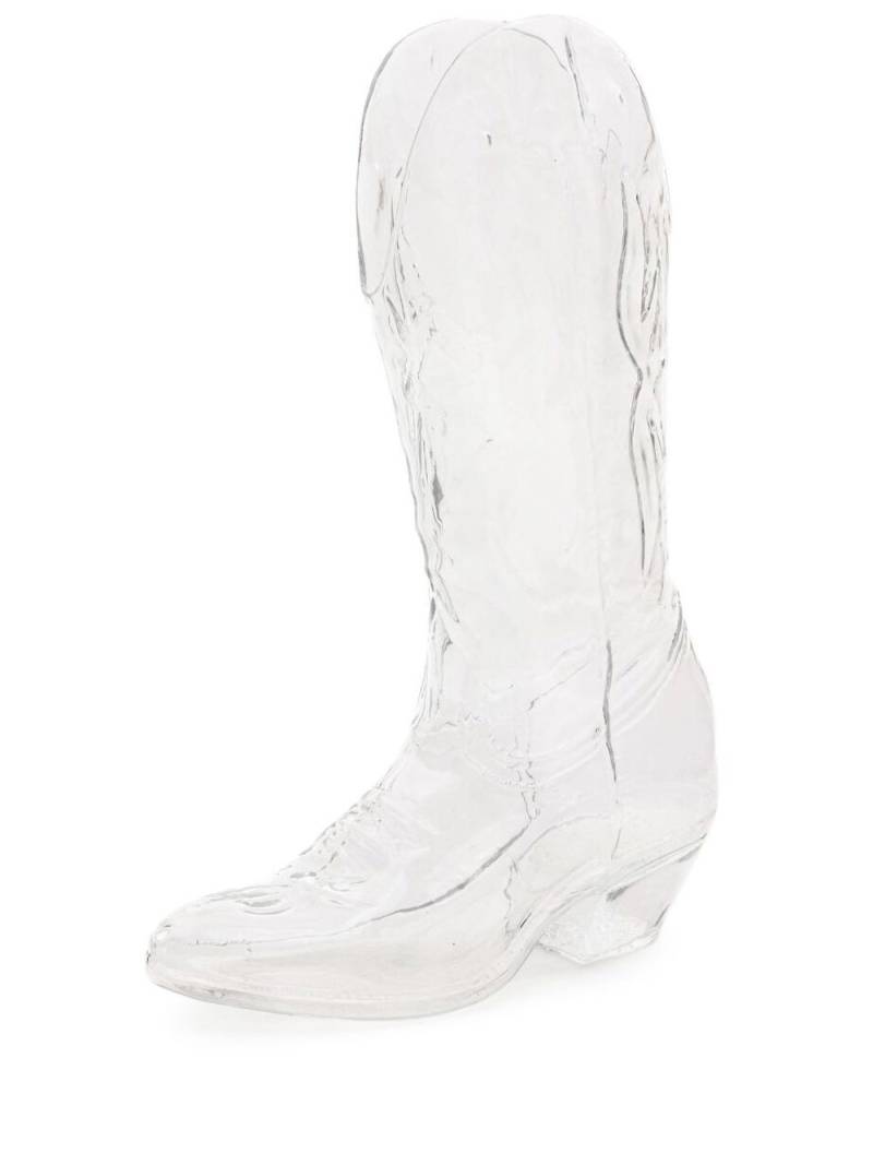 Seletti x Diesel Crystal Bootie glass vase - White von Seletti