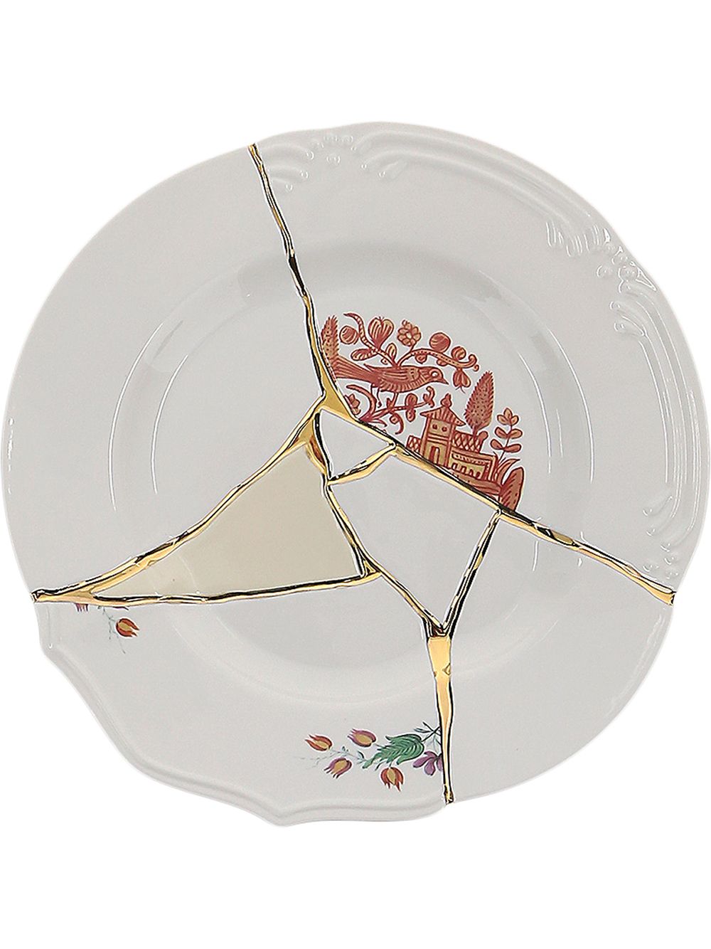 Seletti crack detail plate - White von Seletti