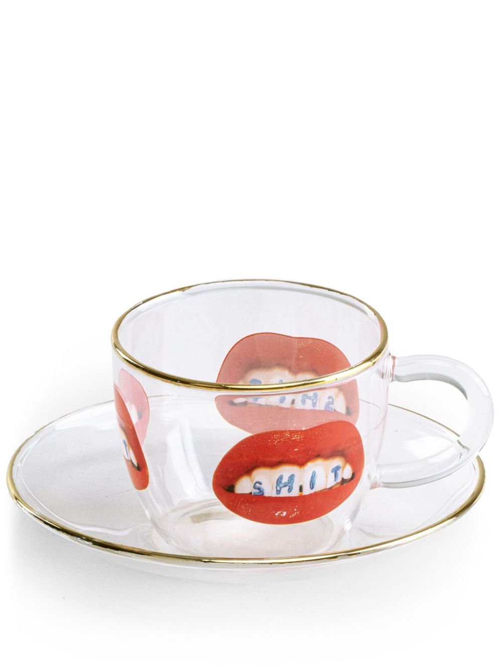 Seletti graphic-print coffee cups (set of two) - White von Seletti