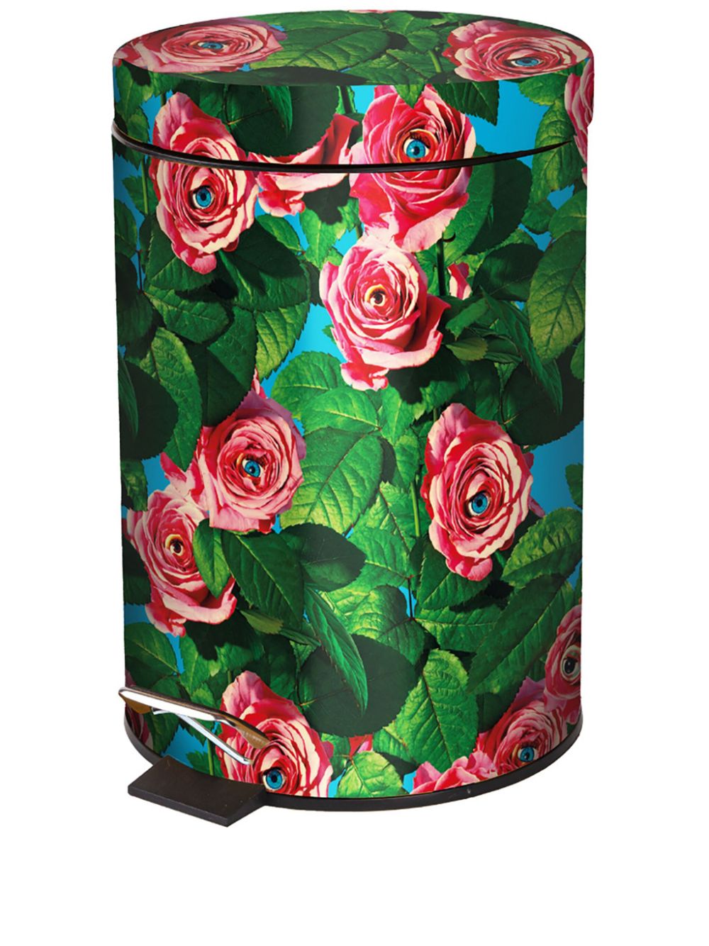 Seletti large Toiletpaper Home Roses trash bin - Green von Seletti