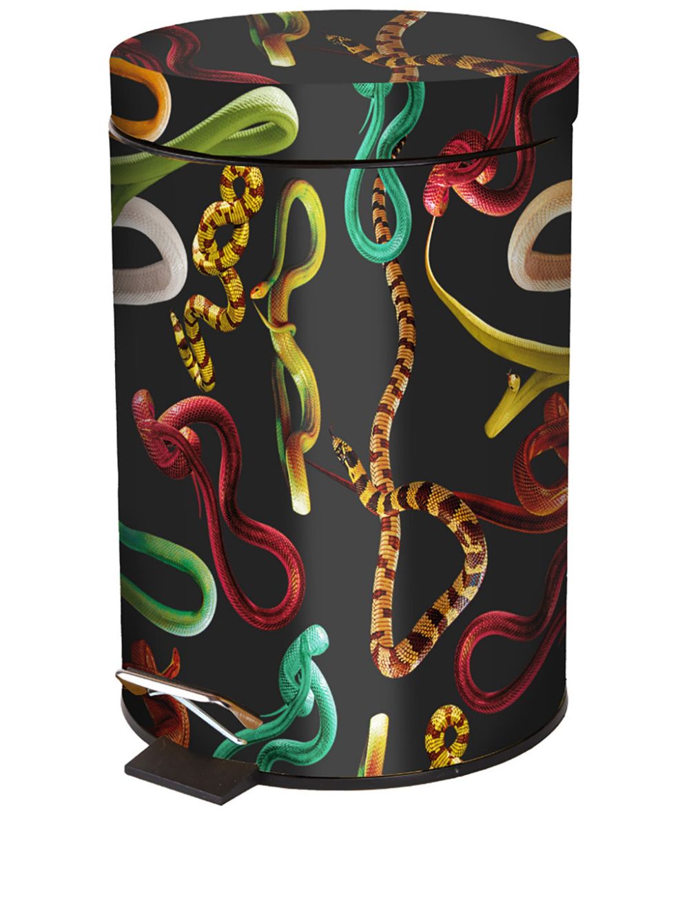 Seletti large Toiletpaper Home Snakes trash bin - Black von Seletti