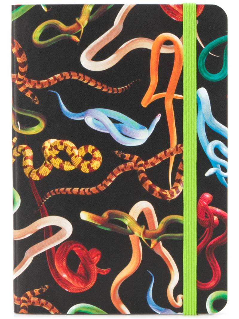 Seletti serpent-print notebook - Black von Seletti