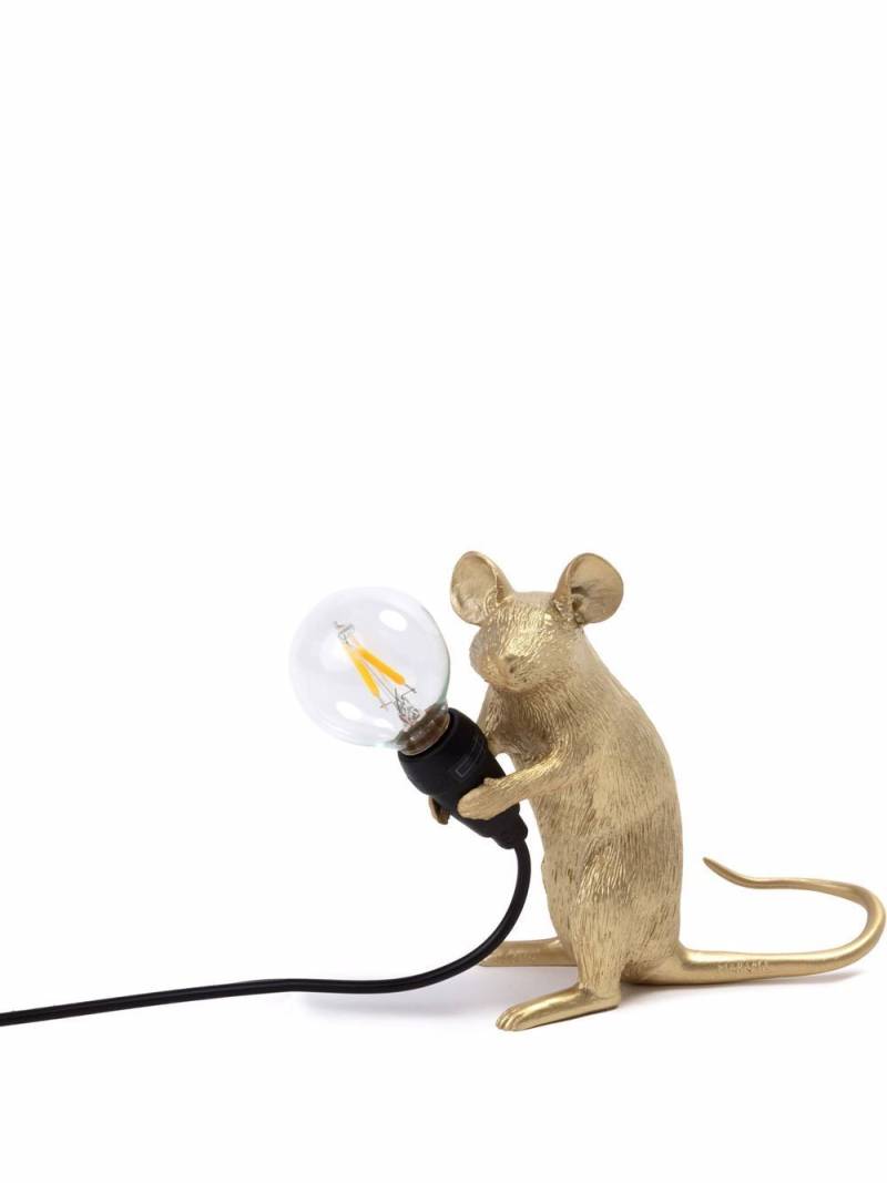 Seletti sitting mouse lamp - Gold von Seletti