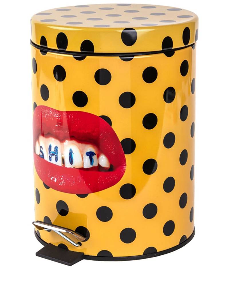 Seletti small Toiletpaper Home trash bin - Yellow von Seletti