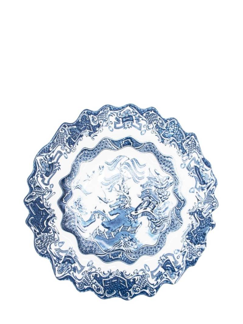 Seletti x Diesel Living Willow Wave plate (21cm) - Blue von Seletti