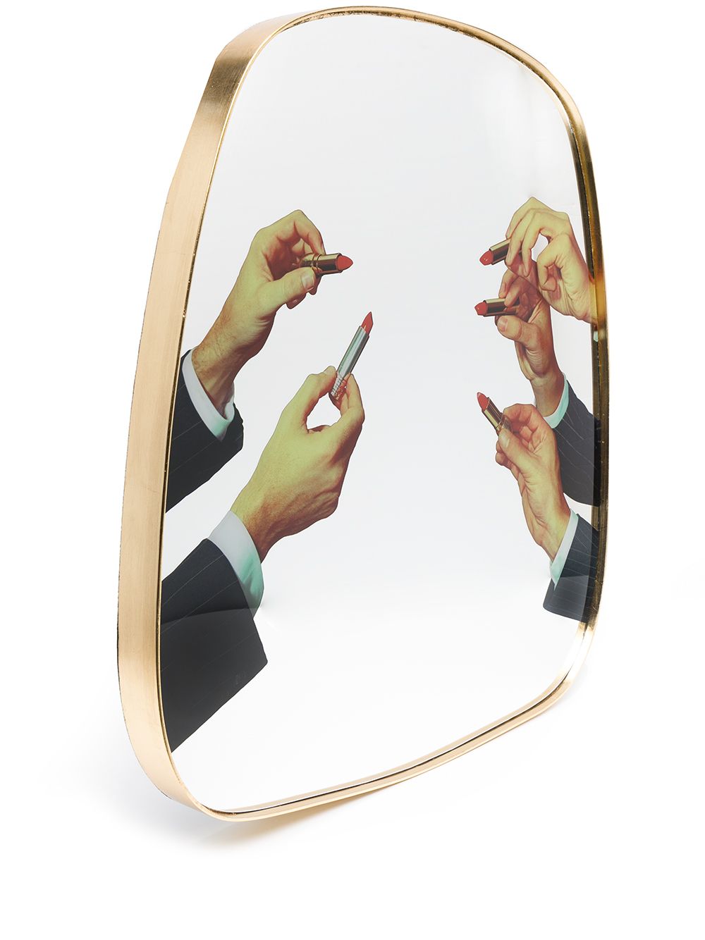 Seletti x Toiletpaper lipstick mirror - Gold von Seletti