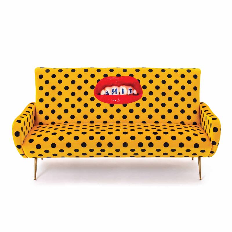 Toiletpaper 3er Sofa, Motiv shit von Seletti