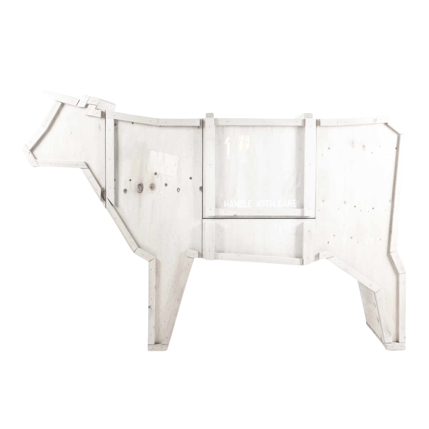 White Sending Cow Animals Sideboard von Seletti