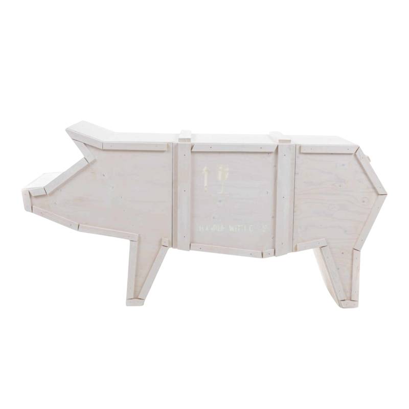 White Sending Pig Animals Sideboard von Seletti