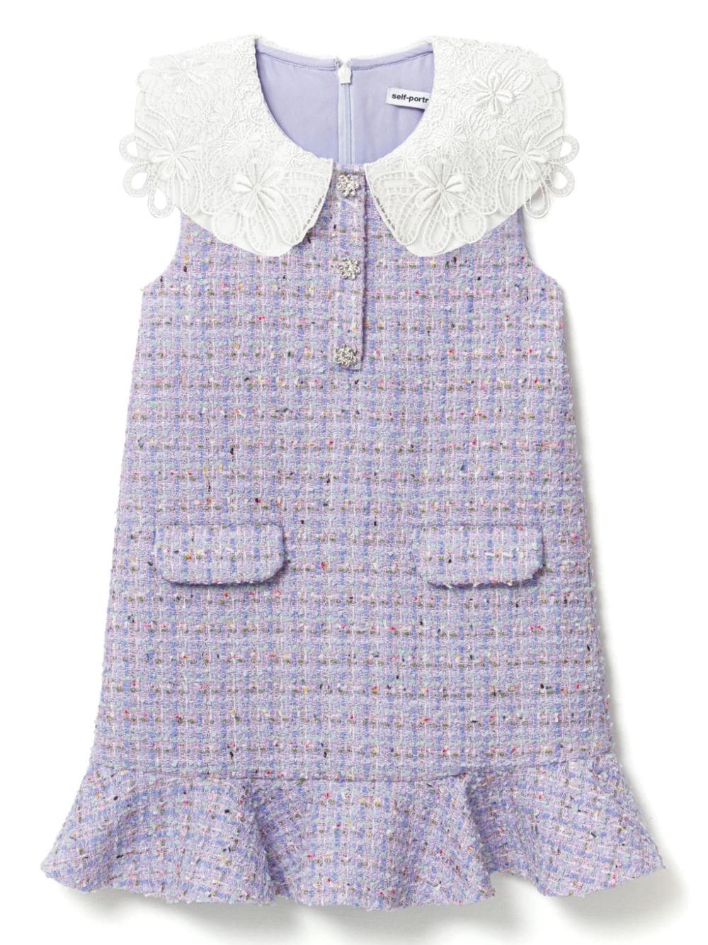 Self-Portrait Kids checked dress - Purple von Self-Portrait Kids