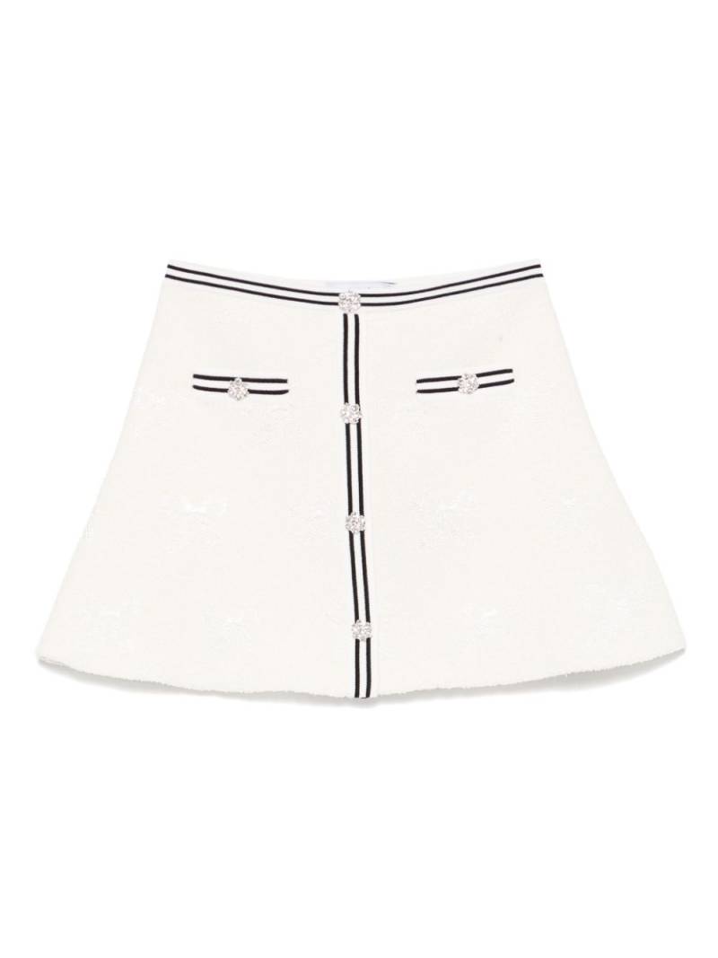 Self-Portrait Kids jacquard knit skirt - White von Self-Portrait Kids