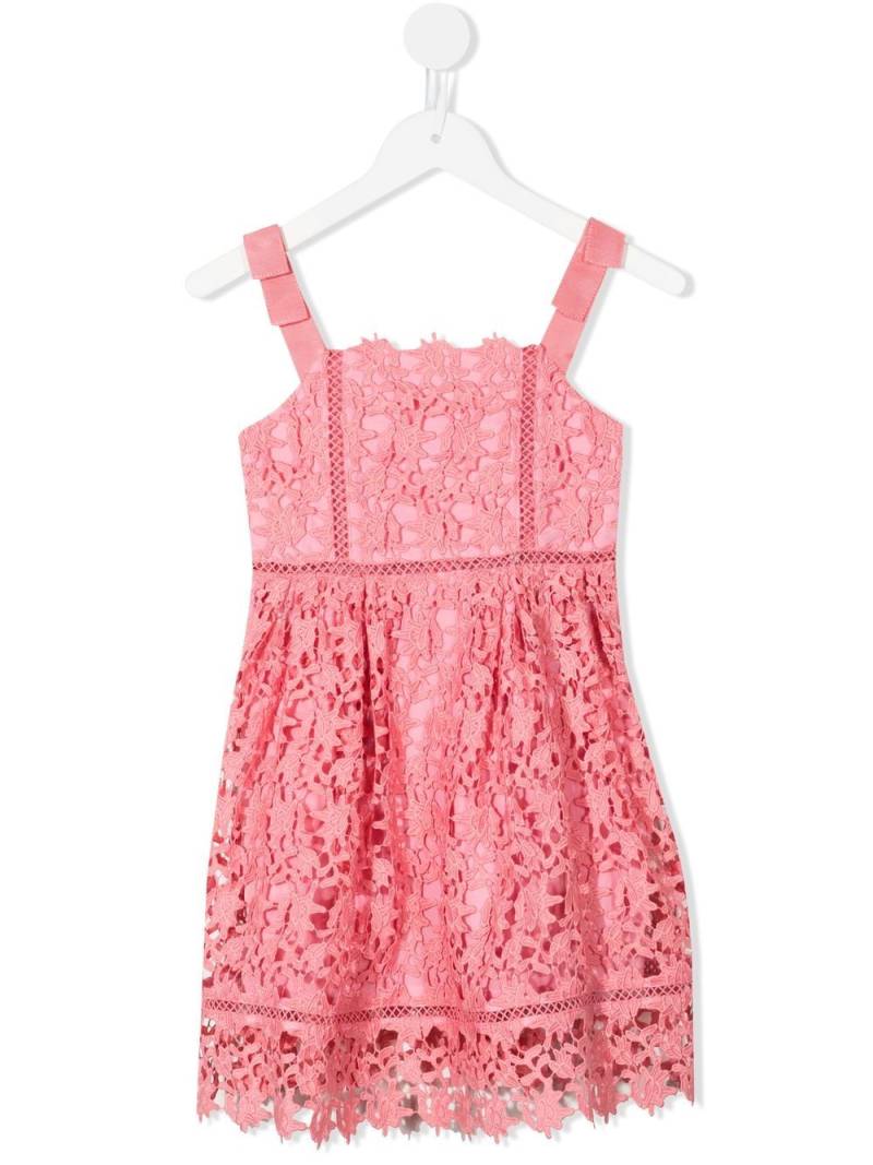 Self-Portrait Kids lace-detail sleeveless dress - Pink von Self-Portrait Kids