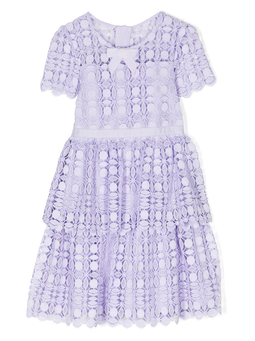 Self-Portrait Kids lace-pattern bow-detail dress - Purple von Self-Portrait Kids