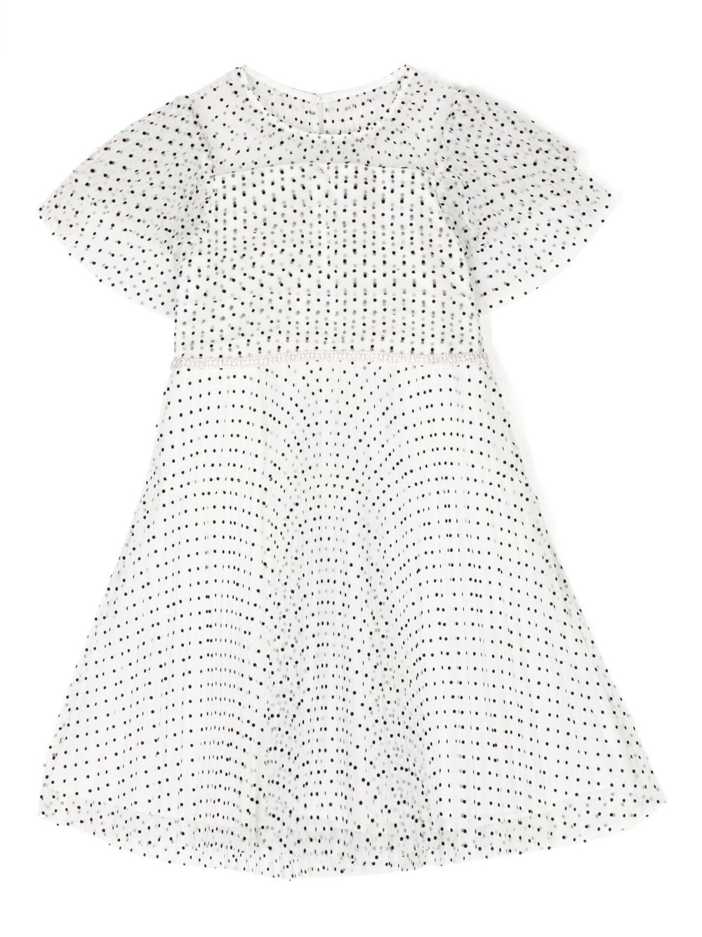 Self-Portrait Kids micro-dot pattern dress - White von Self-Portrait Kids