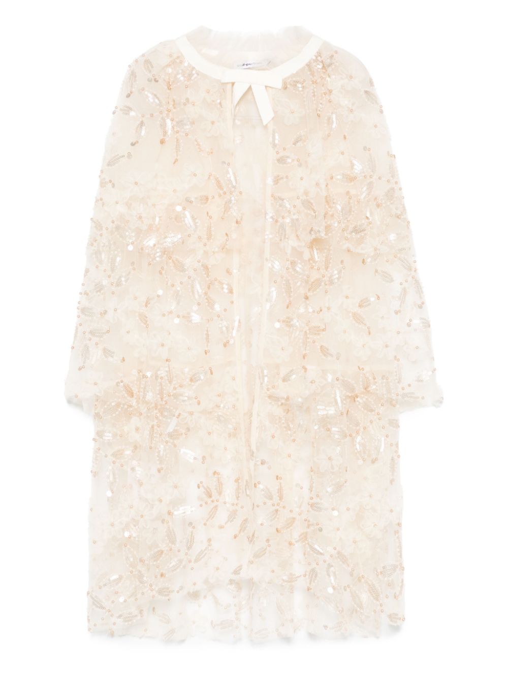 Self-Portrait Kids sequin-detail tulle cape - Neutrals von Self-Portrait Kids