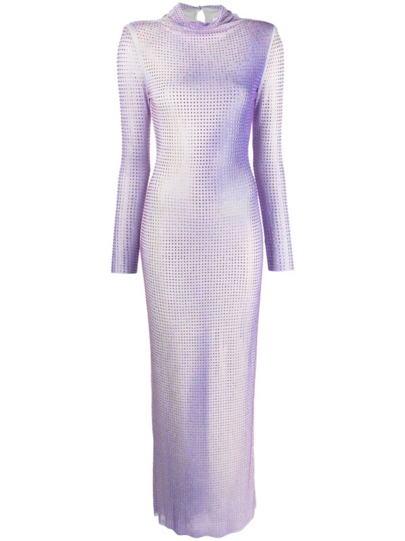 Self-Portrait Contour-print midi dress - Purple von Self-Portrait