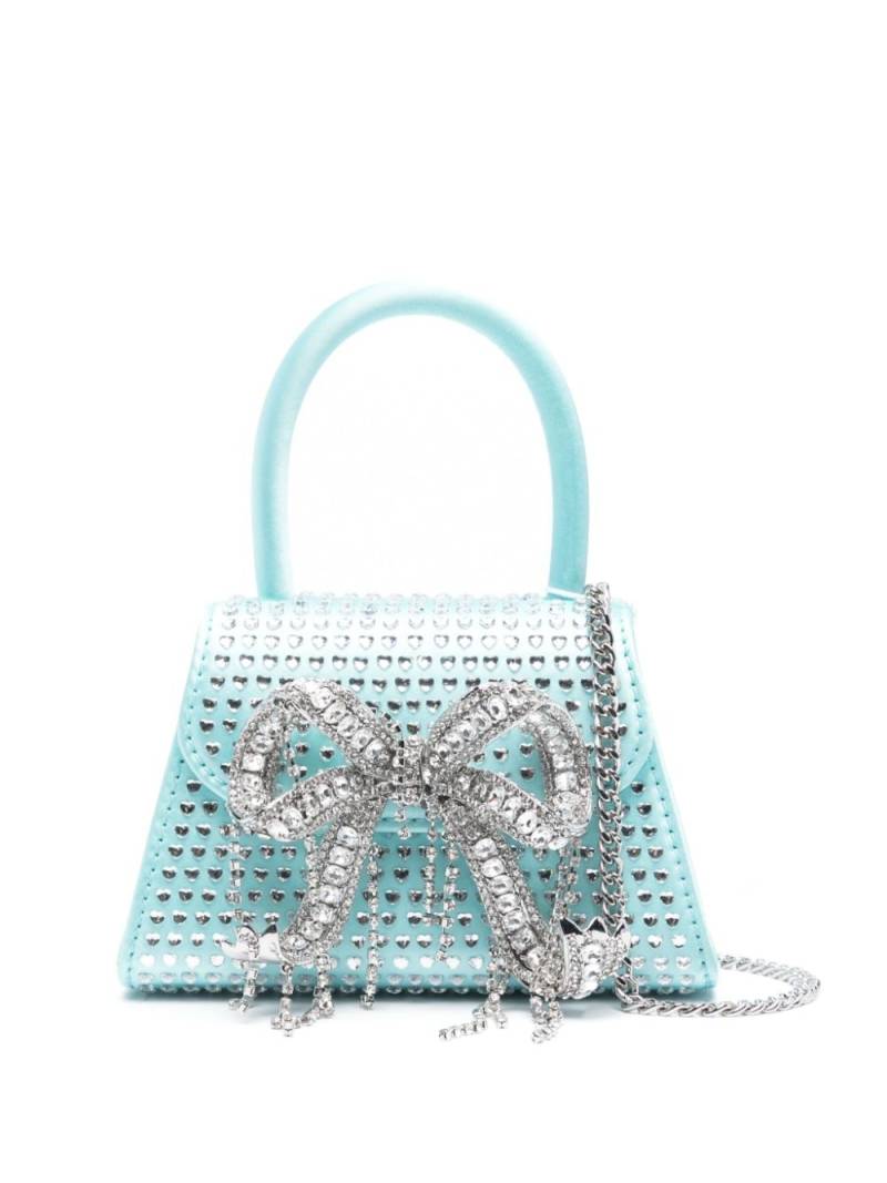 Self-Portrait Micro Bow rhinestone-embellished bag - Blue von Self-Portrait