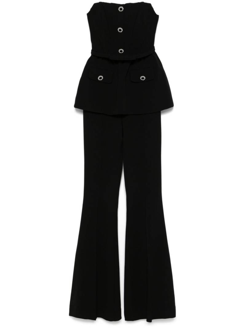 Self-Portrait crepe jumpsuit - Black von Self-Portrait