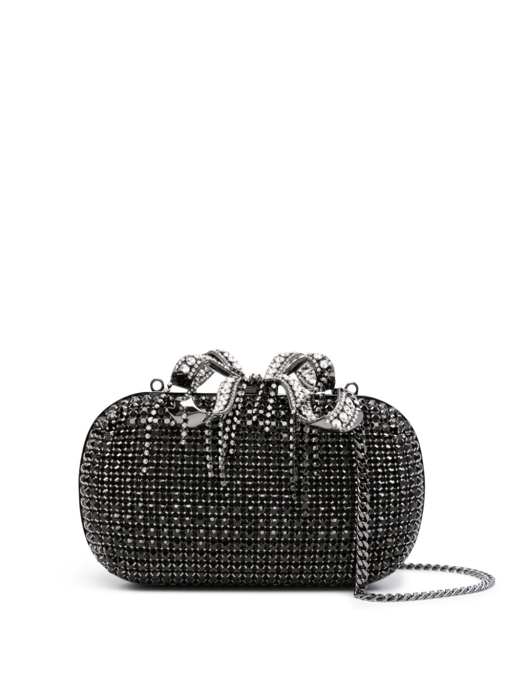 Self-Portrait crystal-embellished clutch bag - Black von Self-Portrait