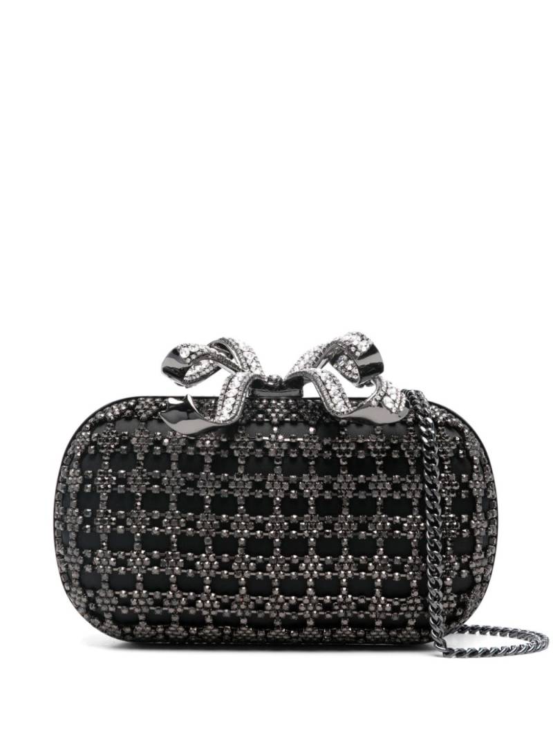 Self-Portrait crystal-embellished clutch bag - Black von Self-Portrait