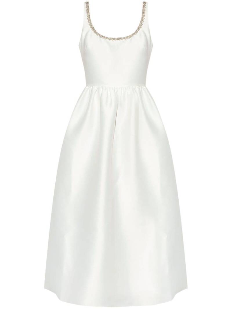 Self-Portrait crystal-embellished taffeta dress - White von Self-Portrait