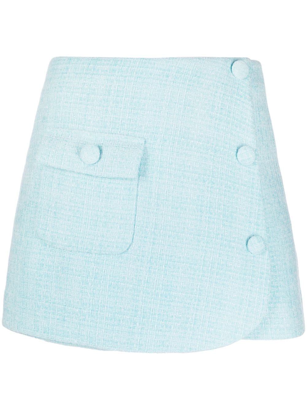 Self-Portrait high-waist tweed skort - Blue von Self-Portrait