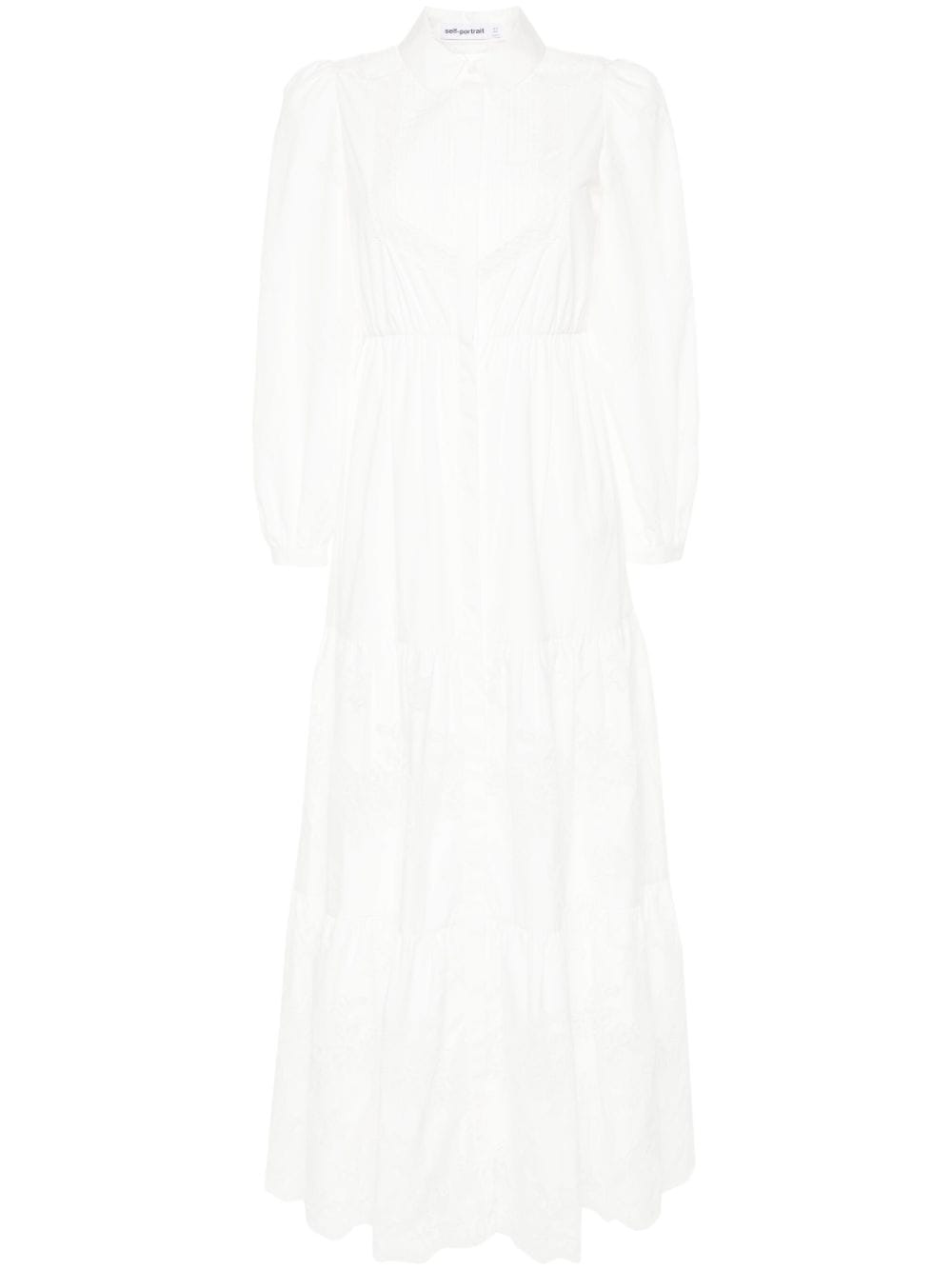 Self-Portrait lace-detail maxi dress - White von Self-Portrait