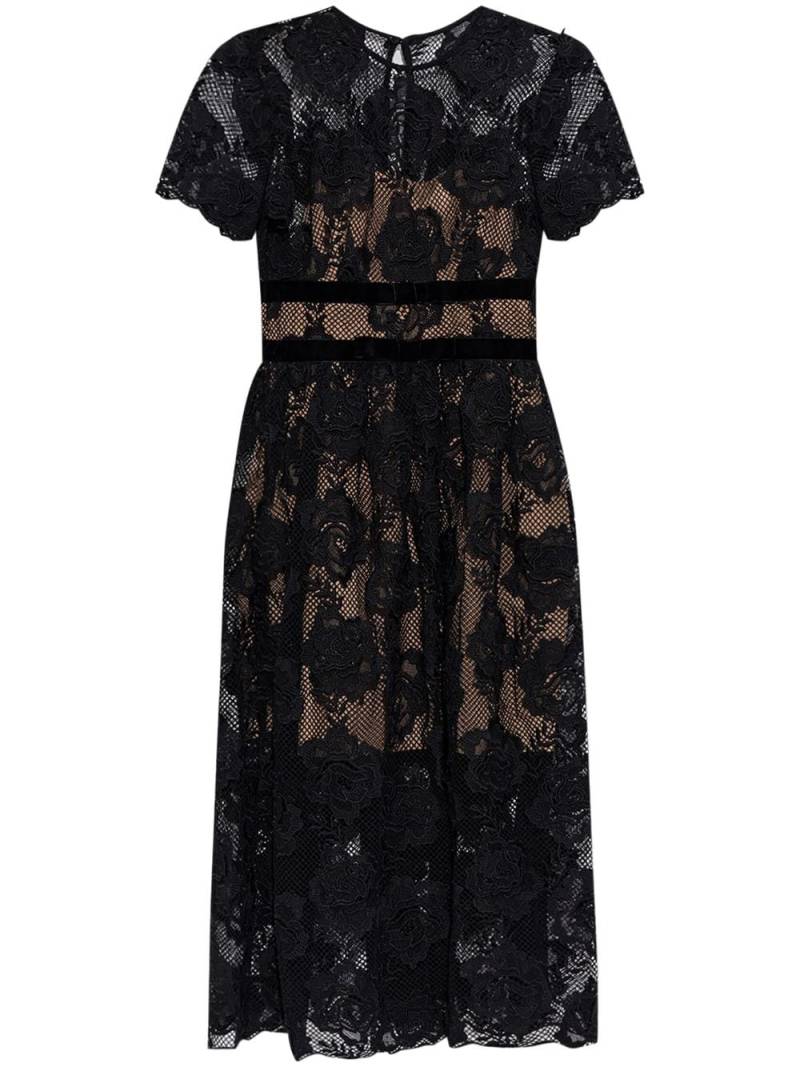 Self-Portrait lace midi dress - Black von Self-Portrait