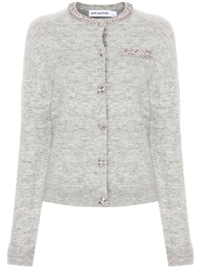 Self-Portrait mélange cardigan - Grey von Self-Portrait