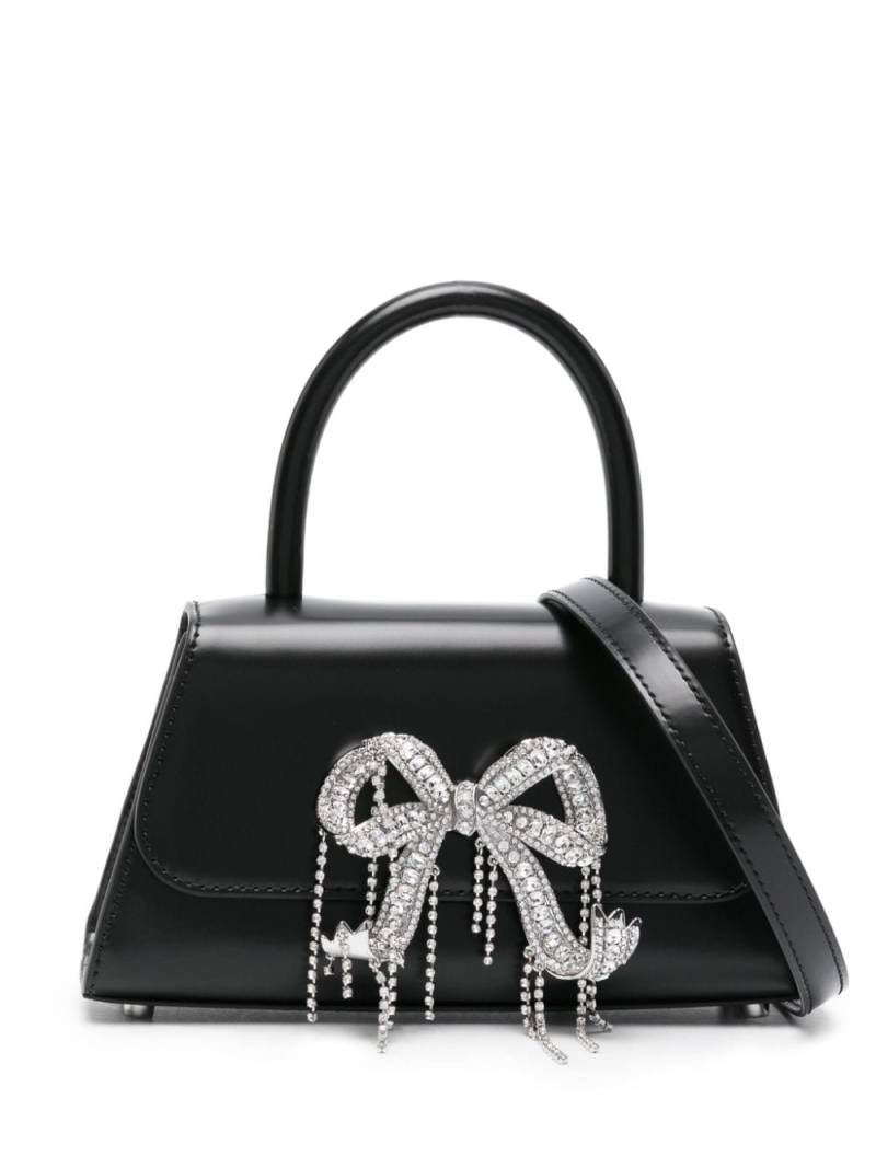 Self-Portrait bow-embellished mini bag - Black von Self-Portrait