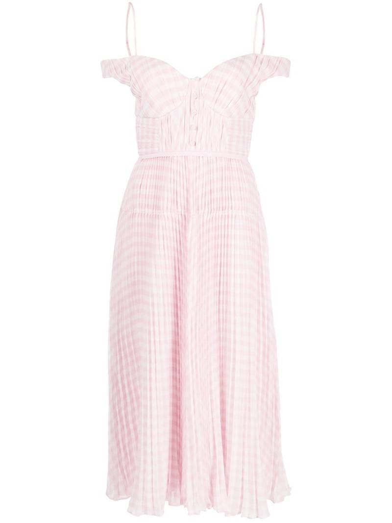 Self-Portrait off-shoulder empire-line dress - Pink von Self-Portrait