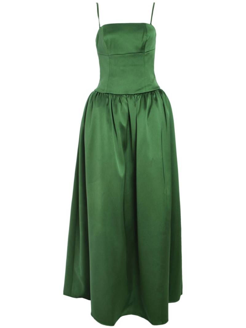 Self-Portrait satin bandeau dress - Green von Self-Portrait