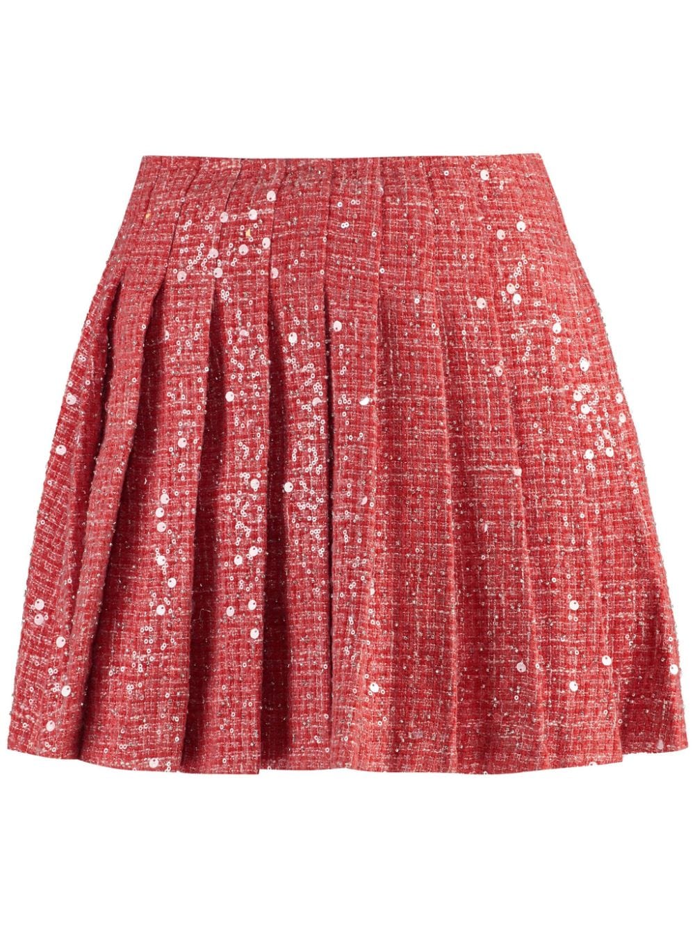 Self-Portrait sequin-embellished mini skirt - Red von Self-Portrait