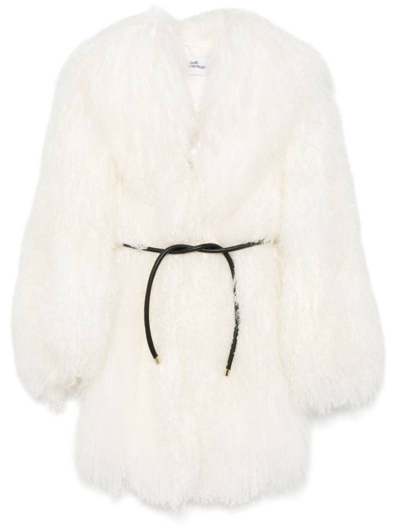 Self-Portrait shearling coat - Neutrals von Self-Portrait