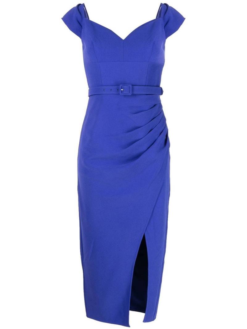 Self-Portrait sweetheart-neck midi-dress - Blue von Self-Portrait