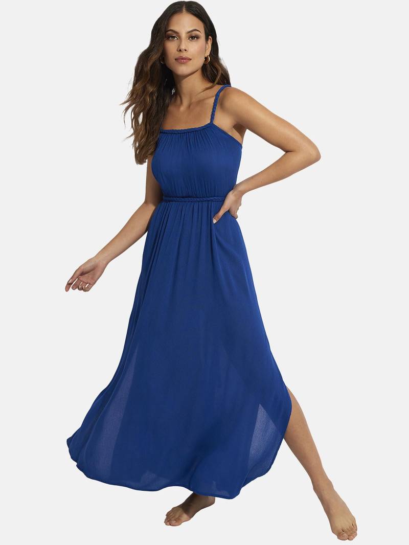 Langes Sommerkleid Barbados Unisex Blau L von Selmark